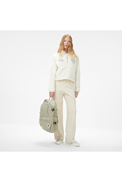 Converse Classic Kadın Yarım Fermuarlı Krem Sweatshirt
