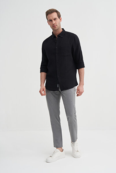 Cazador Long Sleeve Black Men's Shirt 2024