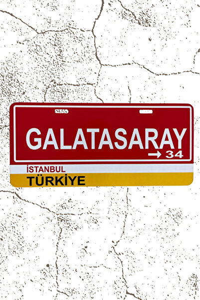 DURUSA "Galatasaray " MDF Plaka Yön Tabela 11x24 cm - Dekoratif Duvar ve Araç...