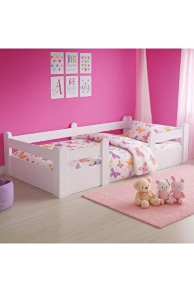 Tuliplife Tulipkids Montessori Karyola Beyaz 90x190 Yatak Uyumlu Oval Kesim Ç...