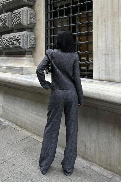 THE VOLER Zelmira Sequin Pullover Set -Grey