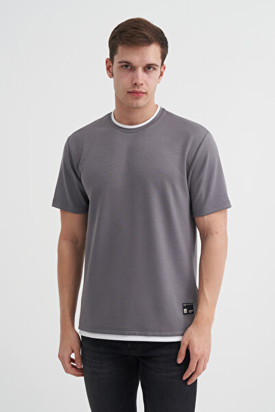 Cazador Μπλουζάκι Regular Fit Crew Neck χτενισμένο βαμβακερό