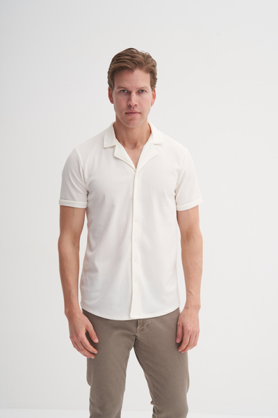 Cazador Регулярний крій, трикотажна тканина з зигзагоподібним візерунком, короткий рукав, сорочка