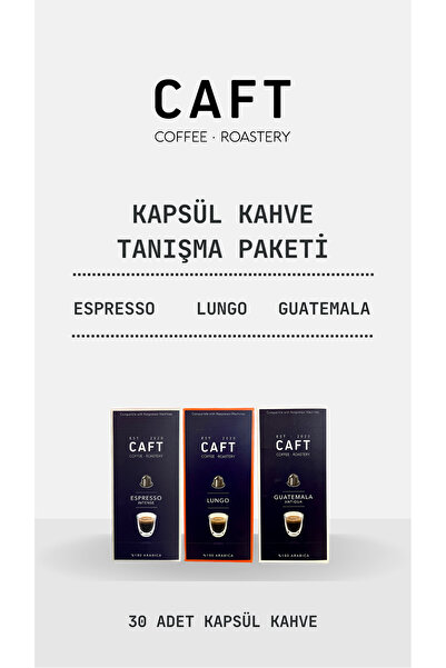 CAFT COFFEE Caft Alüminyum Kapsül Kahve Tanışma Seti (nespresso Uyumlu)