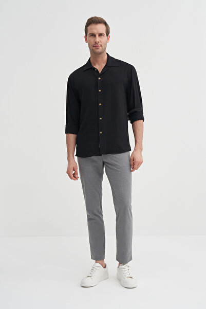 Cazador Cămașă cu mânecă lungă țesută cu croială normală