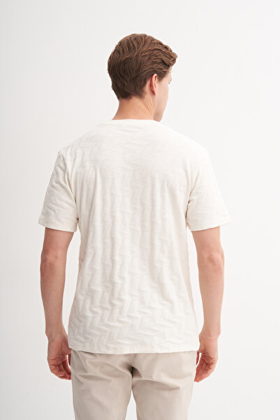 Cazador Μπλουζάκι με λαιμόκοψη με κανονική εφαρμογή με πλεκτό σχέδιο