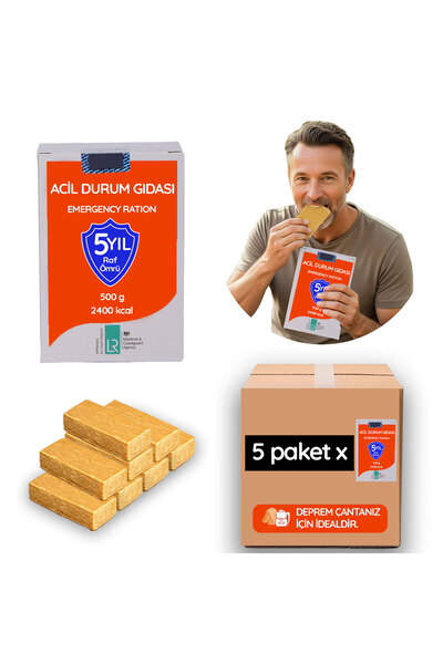 4s Acil Durum ve Deprem Gıdası, Afet Beslenme Paketi , Hayat Kurtaran Beslenme,5 Yıl Raf Ömrü, (1 KOLİ)