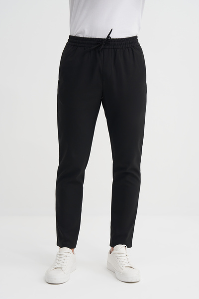 Cazador Men's Jogger Slim Fit Elastic Lace-Up Stylish Fabric Pants