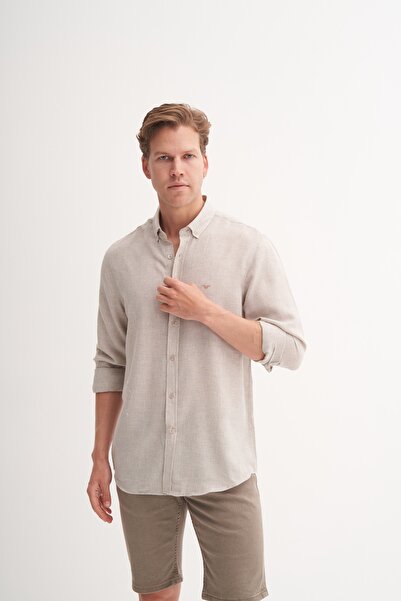 Cazador Μακρυμάνικο πουκάμισο από υφαντό βαμβακερό κανονικό σε εφαρμογή