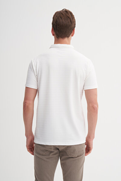 Cazador Πλεκτό ζακάρ μπλουζάκι Polo Neck Regular Fit