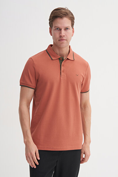 Cazador Μπλουζάκι Polo Neck Slim Fit Pique απλό βαμβακερό μπλουζάκι