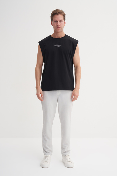 Cazador Αμάνικο βαμβακερό μπλουζάκι Relax Fit