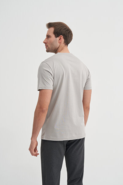 Cazador Βαμβακερό T-shirt Slim Fit Crew Neck