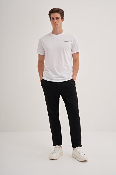 Cazador Tricou simplu din bumbac, cu decolteu, cu croiala normala