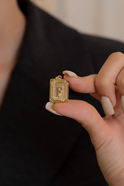 Bayar Gold 14 Ayar Altın F Harf Vintage Kolye Ucu