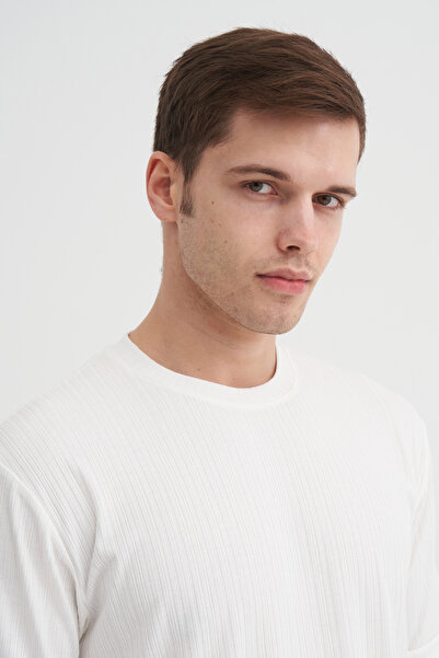 Cazador Μπλουζάκι με ρυθμισμένη εφαρμογή Crew Neck με υφή