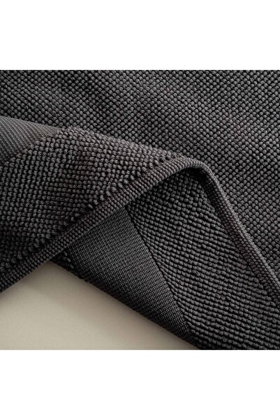 Ecocotton Χαλάκι μπάνιου Kaia 100% βαμβάκι ανθρακί 60x100 εκ