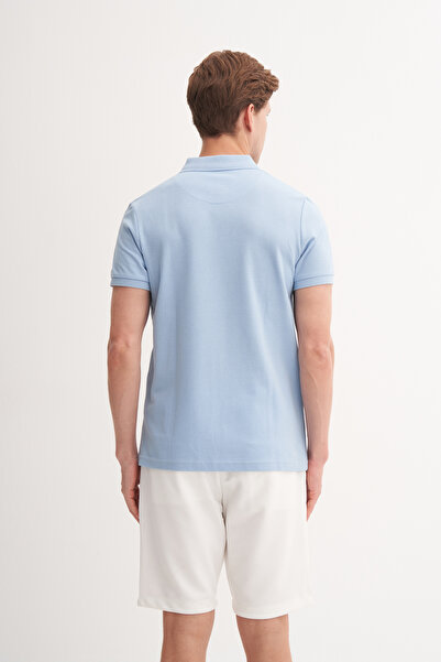 Cazador Polo Neck Slim Fit Pique Plain Cotton T-Shirt