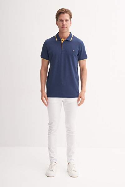 Cazador Tricou din bumbac simplu piqué slim cu gât polo