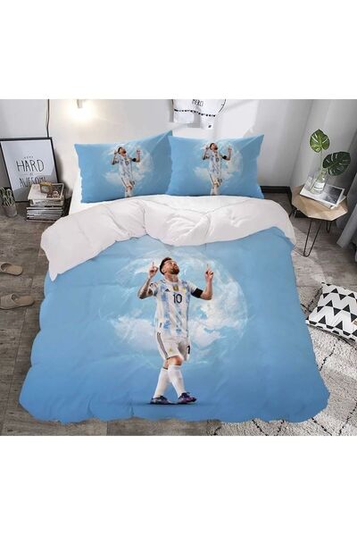 Home Постільна білизна для двоспального ліжка Messi 3D цифровий комплект пост...