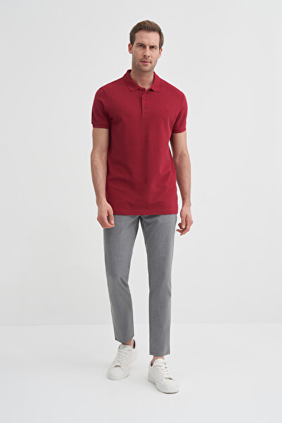 Cazador Polo Neck Slim Fit Pique Plain Cotton T-Shirt