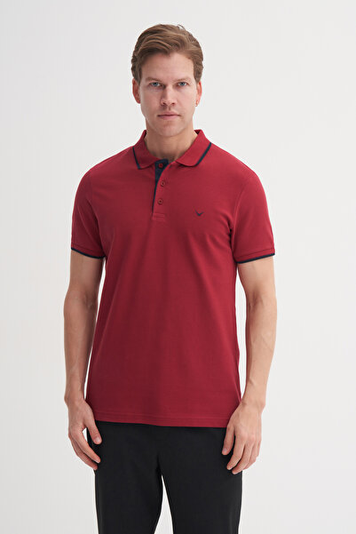 Cazador Polo Yaka Slim Fit Pike Düz Pamuklu Tişört
