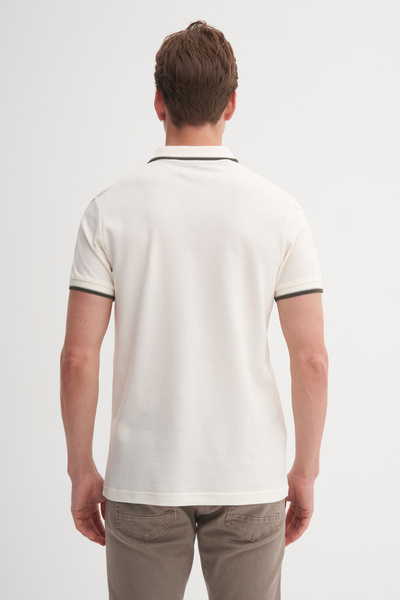 Cazador Μπλουζάκι Polo Neck Slim Fit Pique απλό βαμβακερό μπλουζάκι