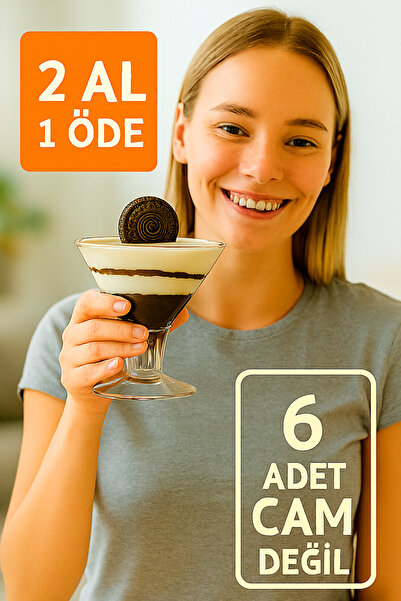 ViATOM Huni Şeklinde Magnolia Tatlı Sunum Bardağı 6'lı Mika Dondurma Ve Pudin...