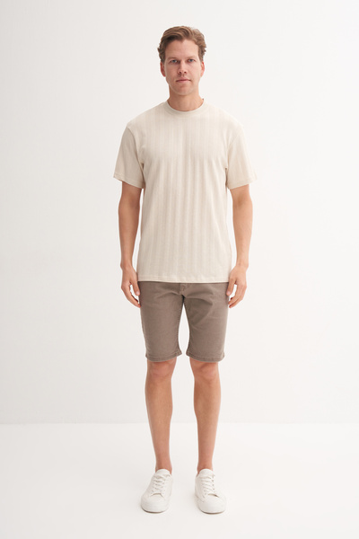 Cazador Μπλουζάκι Polo Neck Regular Fit Βαμβακερό με υφή