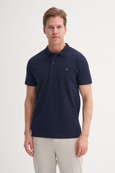 Cazador Slim Fit Polo Neck Plain Knitted T-Shirt