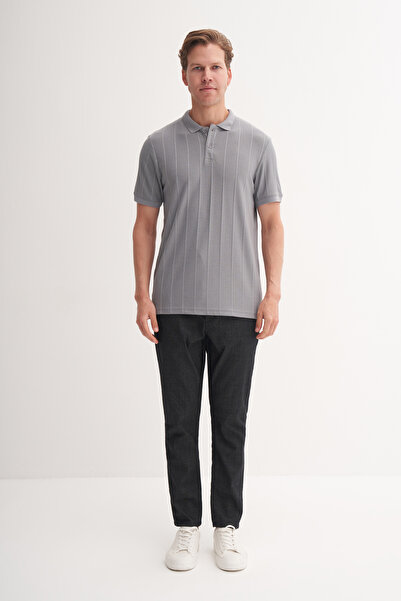 Cazador Поло з коміром, прямий крій, трикотажна тканина з жакардовим візерунком