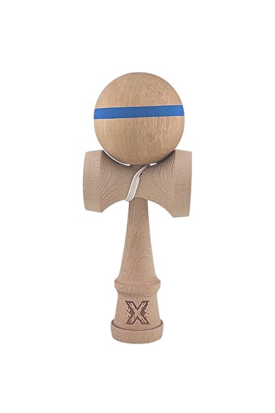 Bibilel Kids Kendama X Original Professional din lemn, 18 cm, dungi speciale, albastru