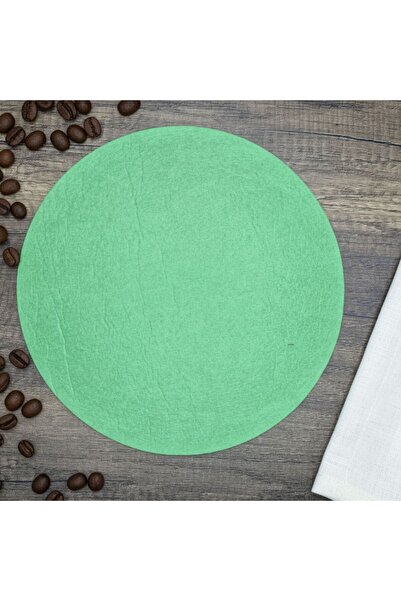 Grand Fine Art طقم قواعد أكواب من اللباد مكون من 4 قطع دائرية باللون الأخضر ب...