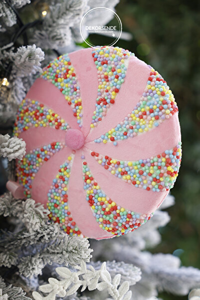 Dekorsende Χριστουγεννιάτικο Στολίδι Ζαχαροπλαστικής Λολιπόπ Ροζ 56εκ