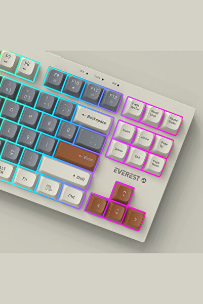 Everest Kb-bt72 Elıte Silver Metalik Kablosuz Q Klavye Mouse Set