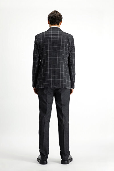 Kiğılı Slim Fit Dar Kesim Kareli Kombinli Takım Elbise