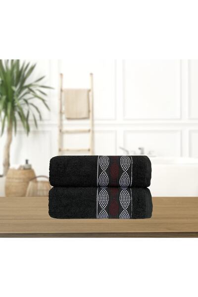Lucy and Home Чорний 2-компонентний набір рушників 55x100 см
