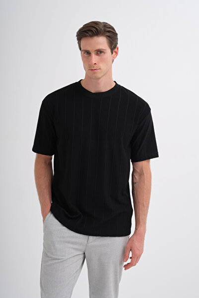 Cazador Ανδρικό μπλουζάκι Crew Neck Black 4261