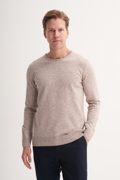 Cazador Πουλόβερ Premium Slim Fit με λαιμόκοψη από βισκόζη 33220