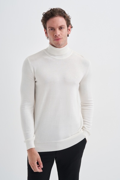 Cazador Βαμβακερό ύφασμα εφαρμοστό Basic Full Fisherman πουλόβερ