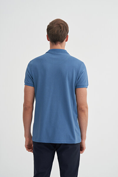 Cazador Μπλουζάκι Polo Neck Slim Fit Pique απλό βαμβακερό μπλουζάκι