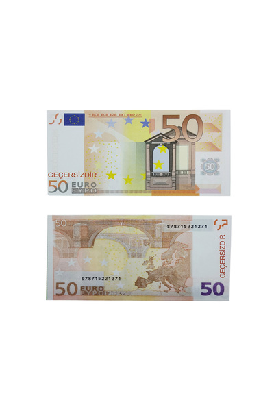 Limmy 50 Euro 50 Adet Geçersiz Sahte Oyun Parası Düğün Parası - Elli Euro