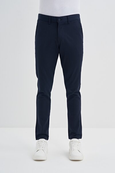 Cazador Premium Terry Kalıp Slim Fit Boru Paça Viskon Karışımlı Chino Pantolon