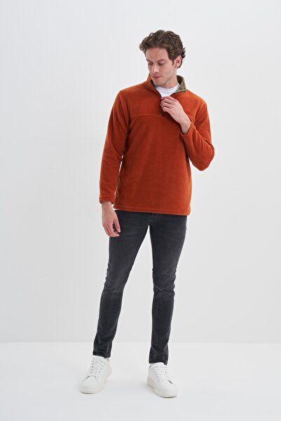 Cazador Half Turtleneck Thick Fleece Regular Fit Sweatshirt