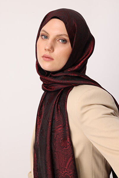 Mooncorn Μαύρο-μπορντό Shine Line Σάλι