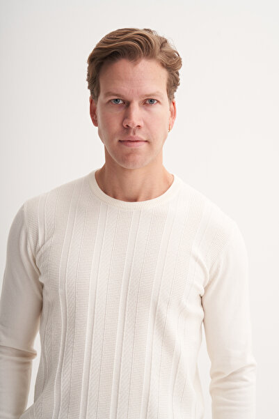 Cazador Πουλόβερ Basic εφαρμοστό Soft Touch με λαιμόκοψη