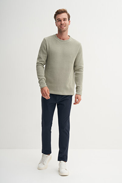 Cazador سترة سيلانيك محبوكة من مزيج القطن بقصة عادية