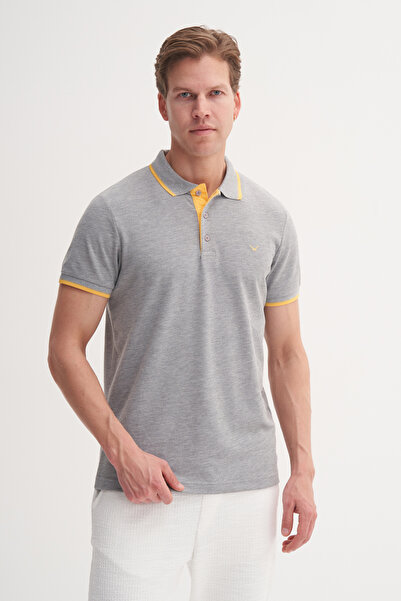 Cazador Polo Yaka Slim Fit Pike Düz Pamuklu Tişört