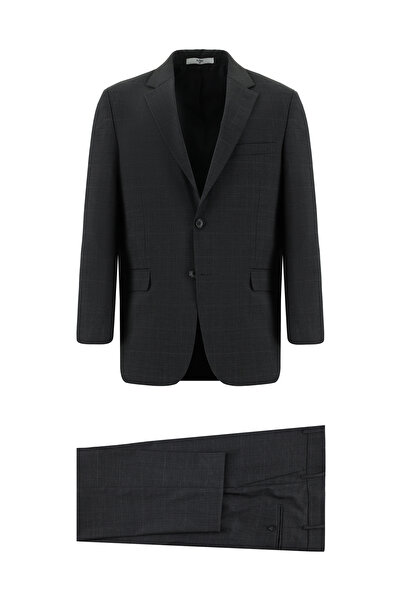 Abdullah Kiğılı Regular Fit Yünlü Klasik Ekose Takım Elbise