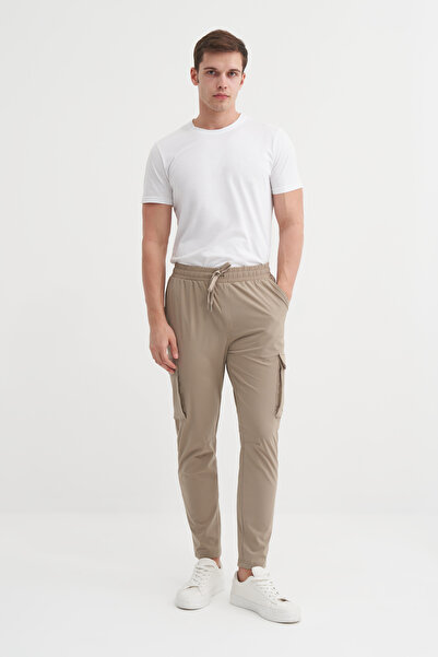 Cazador Jogger Nort Pants with Laced Waist and Pockets, Straight Leg